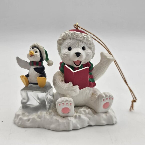 Rennoc A Christmas Charmers Lets Sing A Cheery Chorus Bear Ornament 1st Ed 1991 - Picture 1 of 7